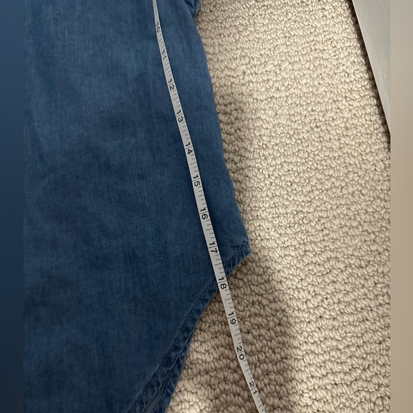 Gap Tops | Gap Split-Back Denim Shirt 100% Cotton | Size Small | Blue - Picture 7 of 8